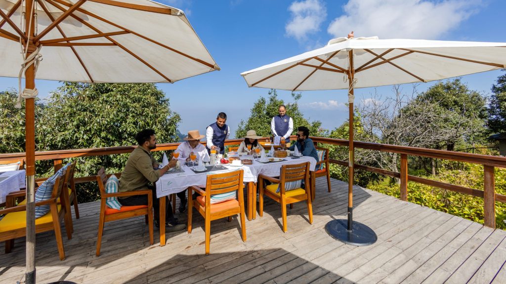 Enjoy a wholesome breakfast with fresh ingredients paired with the Himalayan landscape to start your day.